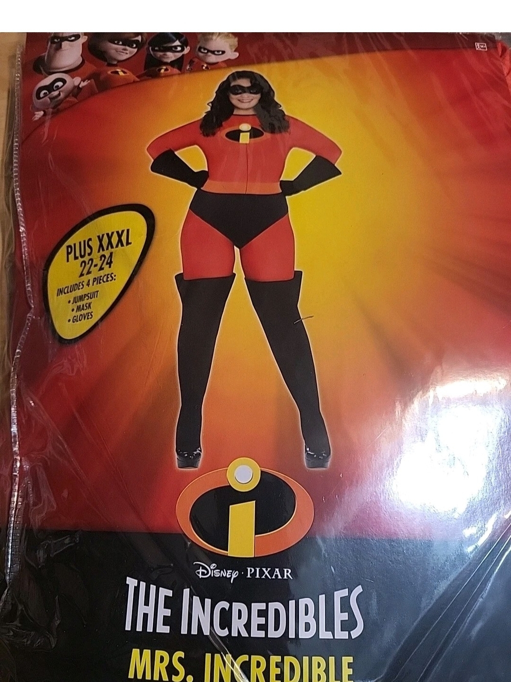 Disney Pixar Incredibles Mrs. Incredible Adult Plus Size 22-24 #4085 #4295